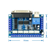 MACH3 Engraving Machine CNC 5-Axis Stepper Motor Driver Interface Board with Optocoupler Isolation (C2B4)